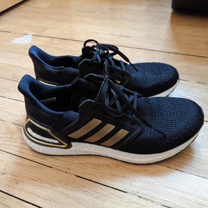 Adidas Black and Gold Ultraboost 20 - Like New